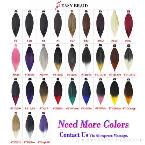 Pre Stretched Easy Braids Ombre Braiding Bomb New Passion Spring Twist Synthetic Crochet Easy Tz Braids Hair Soft